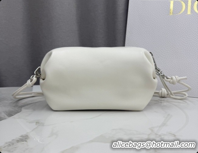 Popular Style Dior Bow Pouch Bag in Lambskin Leather S3900 White 2026