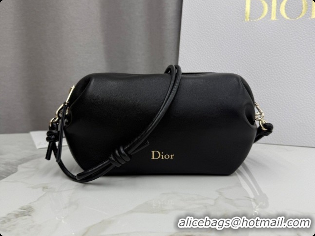 Unique Grade Dior Bow Pouch Bag in Lambskin Leather S3900 Black 2026