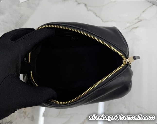 Unique Grade Dior Bow Pouch Bag in Lambskin Leather S3900 Black 2026