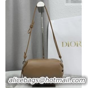 Luxury Cheap Dior Bow Pouch Bag in Lambskin Leather S3900 Brown 2026