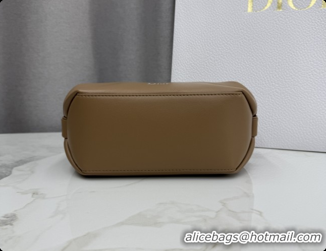 Luxury Cheap Dior Bow Pouch Bag in Lambskin Leather S3900 Brown 2026