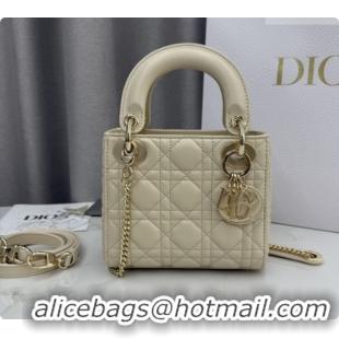 Good Product Dior Classic Mini Lady Dior Bag in Cannage Lambskin Pale Yellow M0505 Pale Yellow 2026