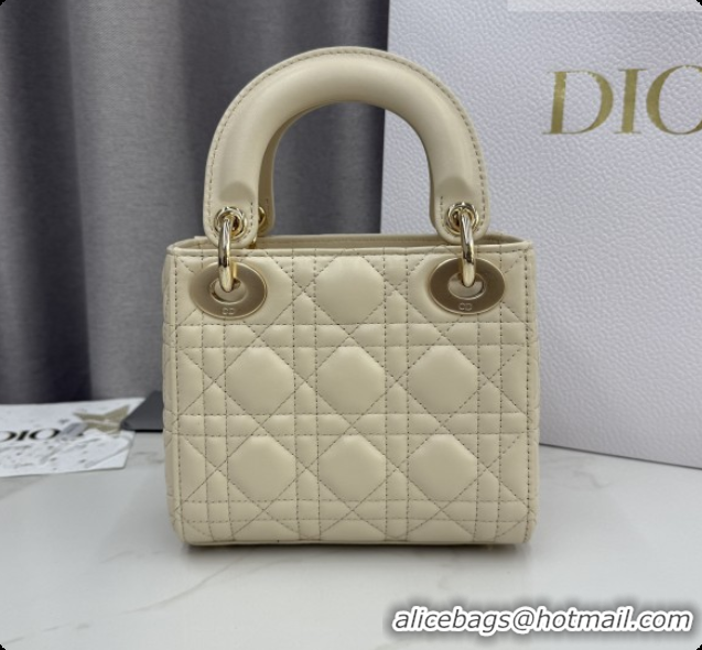 Good Product Dior Classic Mini Lady Dior Bag in Cannage Lambskin Pale Yellow M0505 Pale Yellow 2026
