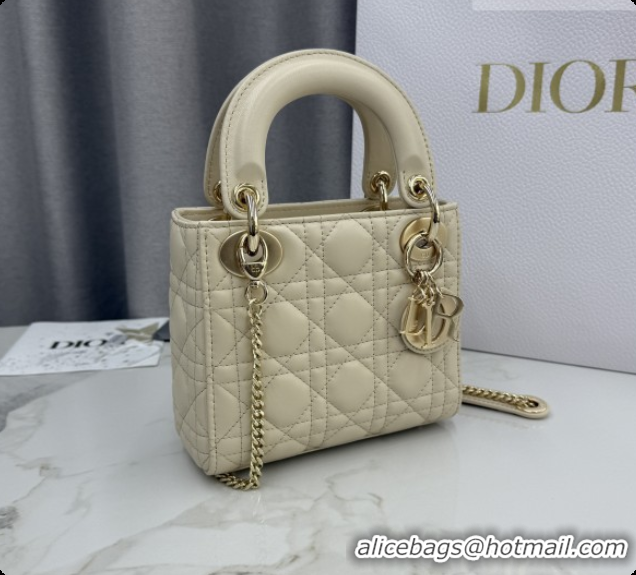Good Product Dior Classic Mini Lady Dior Bag in Cannage Lambskin Pale Yellow M0505 Pale Yellow 2026