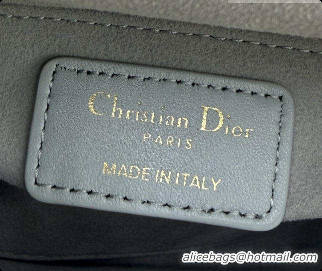 Unique Discount Dior Classic Mini Lady Dior Bag in Cannage Lambskin M0505 Lake Blue 2026