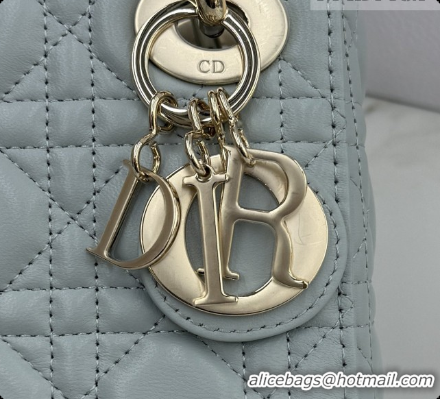 Unique Discount Dior Classic Mini Lady Dior Bag in Cannage Lambskin M0505 Lake Blue 2026