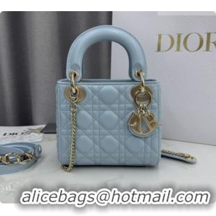 Best Quality Dior Classic Mini Lady Dior Bag in Cannage Lambskin M0505 Space Blue 2026