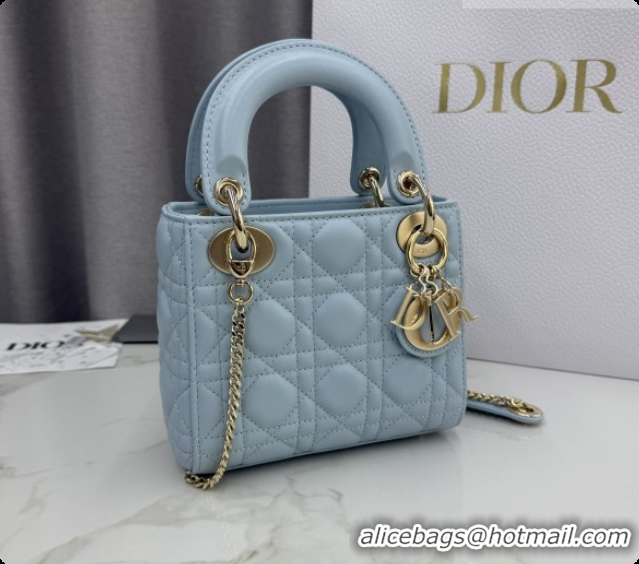 Best Quality Dior Classic Mini Lady Dior Bag in Cannage Lambskin M0505 Space Blue 2026