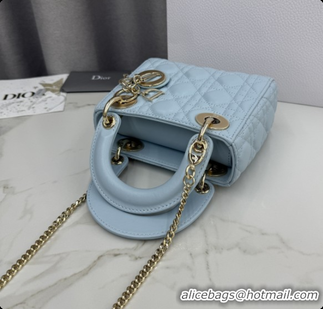 Best Quality Dior Classic Mini Lady Dior Bag in Cannage Lambskin M0505 Space Blue 2026