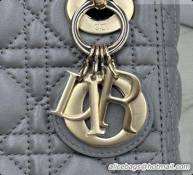Big Discount Dior Classic Mini Lady Dior Bag in Cannage Lambskin M0505 Pearly Grey 2026