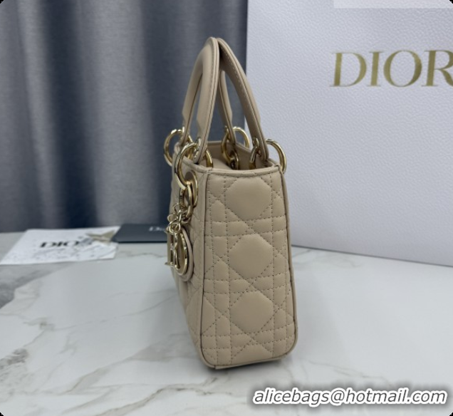 Buy Luxury Dior Classic Mini Lady Dior Bag in Cannage Lambskin M0505 Caramel Beige 2026