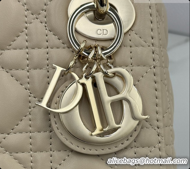 Buy Luxury Dior Classic Mini Lady Dior Bag in Cannage Lambskin M0505 Caramel Beige 2026