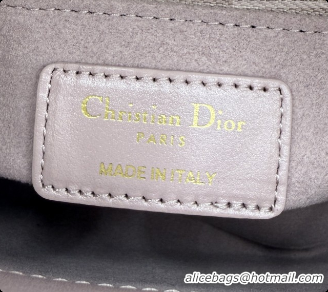 Sumptuous Dior Classic Mini Lady Dior Bag in Cannage Lambskin M0505 Pearly Pink 2026