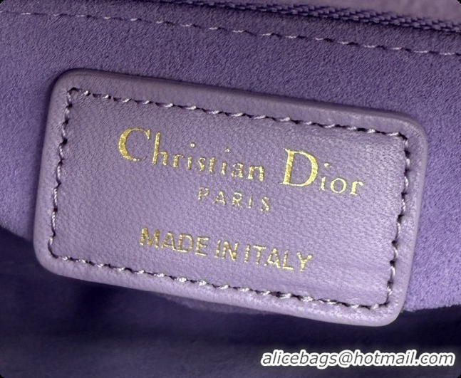 Best Price Dior Classic Mini Lady Dior Bag in Cannage Lambskin M0505 Light Purple 2026