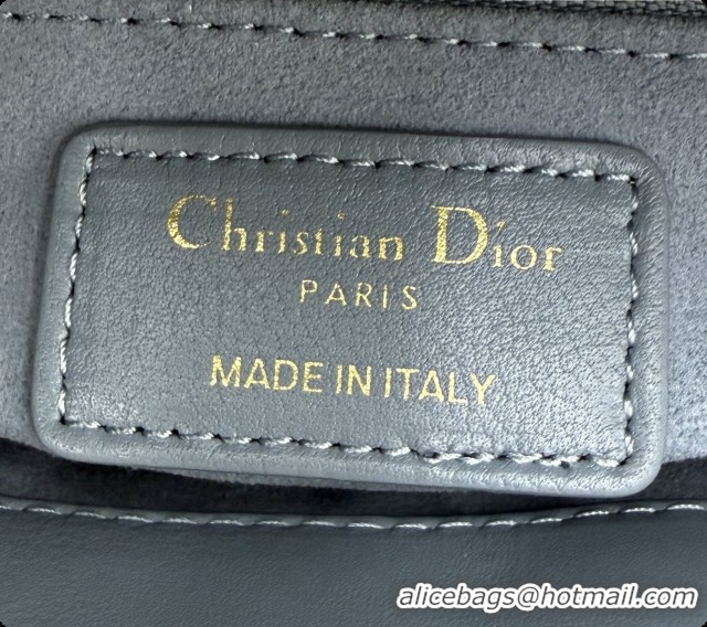 Luxury Dior Classic Mini Lady Dior Bag in Cannage Lambskin M0505 Dusty Blue 2026