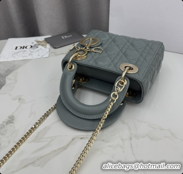 Sophisticated Dior Classic Mini Lady Dior Bag in Cannage Lambskin M0505 Rock Grey 2026