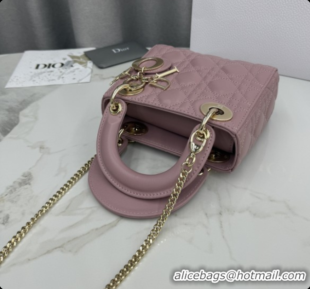 Top Design Dior Classic Mini Lady Dior Bag in Cannage Lambskin M0505 Vintage Pink 2026