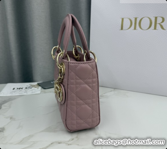 Top Design Dior Classic Mini Lady Dior Bag in Cannage Lambskin M0505 Vintage Pink 2026
