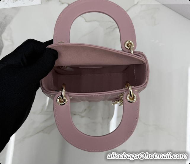 Top Design Dior Classic Mini Lady Dior Bag in Cannage Lambskin M0505 Vintage Pink 2026
