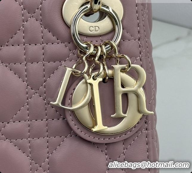 Top Design Dior Classic Mini Lady Dior Bag in Cannage Lambskin M0505 Vintage Pink 2026