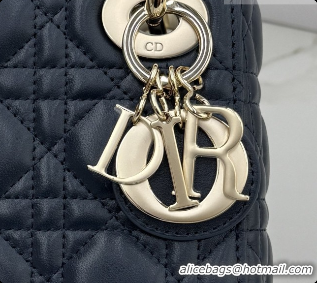 Discount Dior Classic Mini Lady Dior Bag in Cannage Lambskin M0505 Midnight Blue 2026