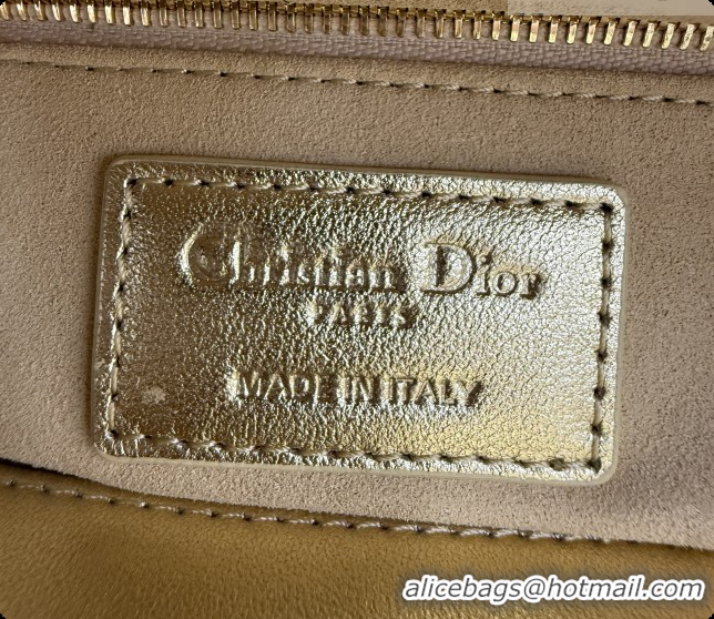 Luxury Dior Classic Mini Lady Dior Bag in Cannage Lambskin M0505 Aged Gold 2026