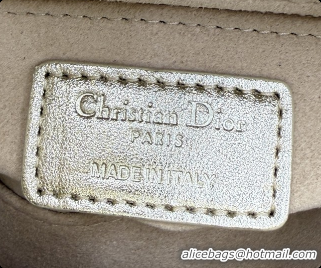 Best Grade Dior Classic Mini Lady Dior Bag in Cannage Lambskin M0505 Light Gold 2026