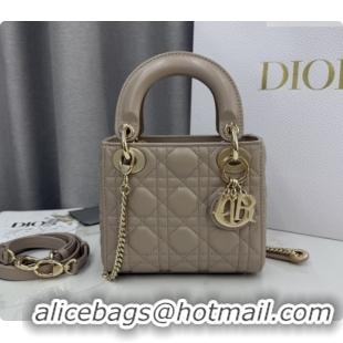 Sumptuous Dior Classic Mini Lady Dior Bag in Cannage Lambskin M0505 Blush Beige 2026