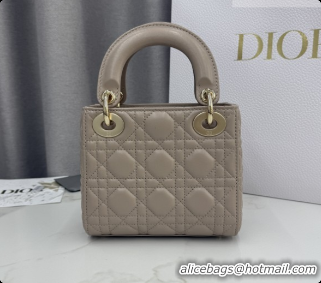 Sumptuous Dior Classic Mini Lady Dior Bag in Cannage Lambskin M0505 Blush Beige 2026
