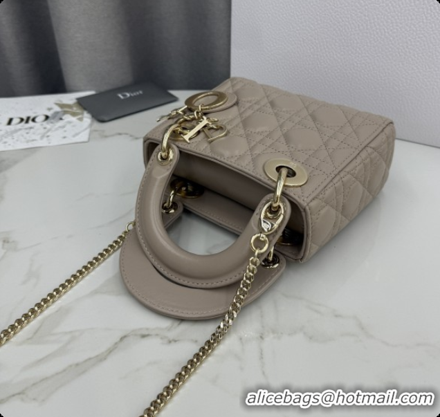 Sumptuous Dior Classic Mini Lady Dior Bag in Cannage Lambskin M0505 Blush Beige 2026