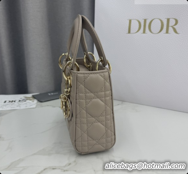 Sumptuous Dior Classic Mini Lady Dior Bag in Cannage Lambskin M0505 Blush Beige 2026