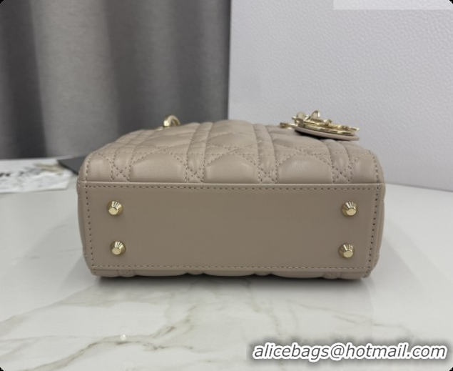 Sumptuous Dior Classic Mini Lady Dior Bag in Cannage Lambskin M0505 Blush Beige 2026