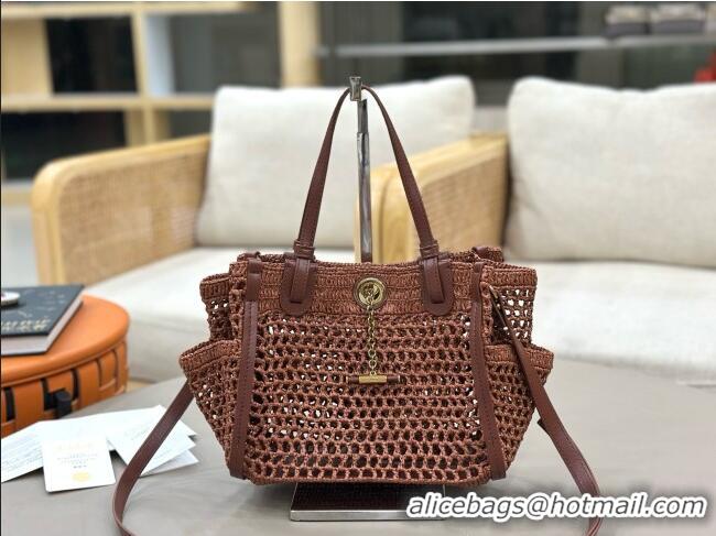 Fashion Cheap Chloe Small Chloé Iconic Double Carry Bag in Raffia 0228 Brown 2026