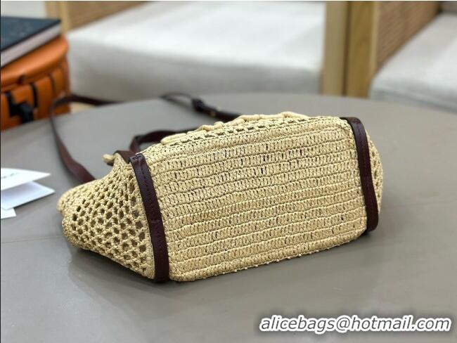 Top Quality Chloe Small Chloé Iconic Double Carry Bag in Raffia 0228 Beige 2026