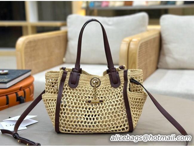 Top Quality Chloe Small Chloé Iconic Double Carry Bag in Raffia 0228 Beige 2026