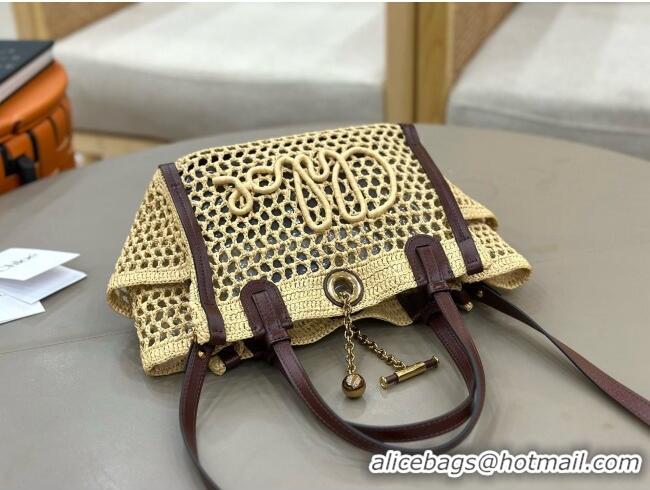 Top Quality Chloe Small Chloé Iconic Double Carry Bag in Raffia 0228 Beige 2026