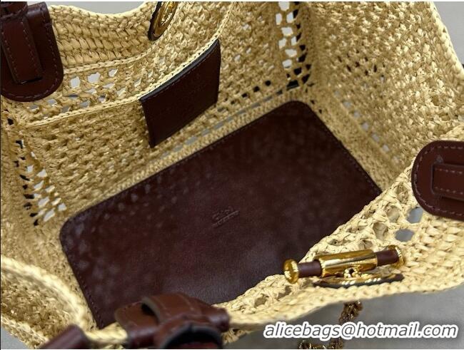 Top Quality Chloe Small Chloé Iconic Double Carry Bag in Raffia 0228 Beige 2026