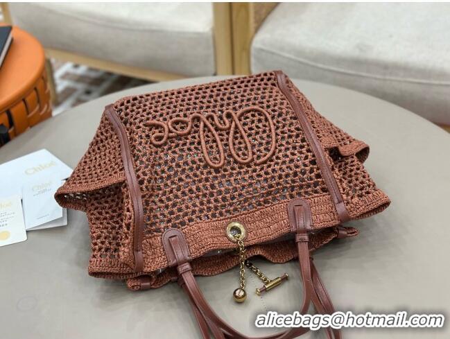 Grade Product Chloe Iconic Double Carry Bag in Raffia 0226 Brown 2026