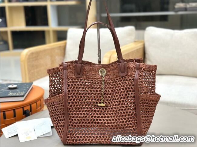 Grade Product Chloe Iconic Double Carry Bag in Raffia 0226 Brown 2026