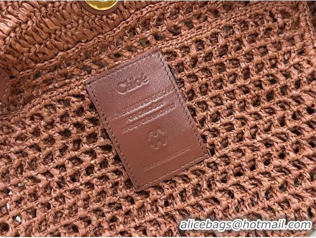 Grade Product Chloe Iconic Double Carry Bag in Raffia 0226 Brown 2026