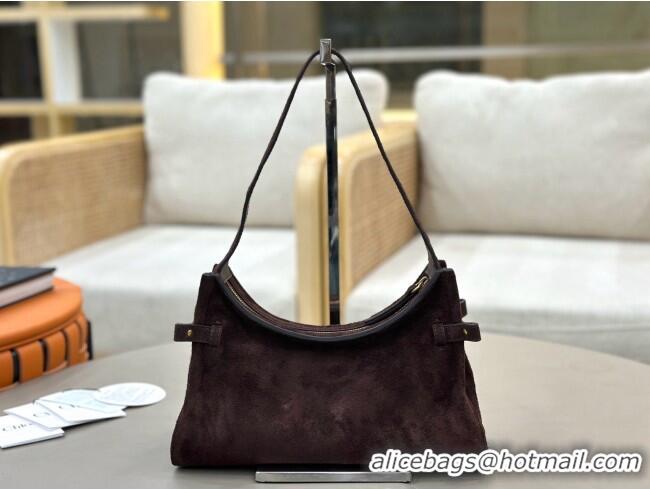 Reasonable Price Chloe Suede Small Hobo Bag with Charm 8325 Dark Brown 2026