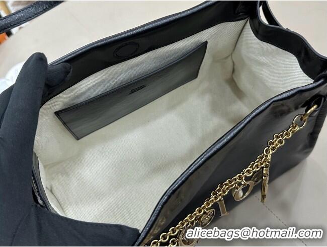 Buy Discount Chloe Shiny Leather Large Hobo Bag with Charm 8328 Black 2026