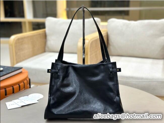 Buy Discount Chloe Shiny Leather Large Hobo Bag with Charm 8328 Black 2026