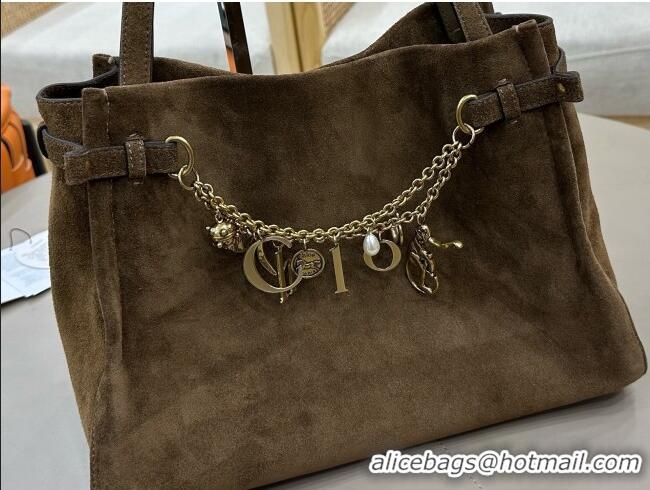 Luxury Cheap Chloe Suede Large Hobo Bag with Charm 8328 Brown 2026