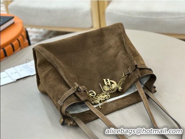 Luxury Cheap Chloe Suede Large Hobo Bag with Charm 8328 Brown 2026