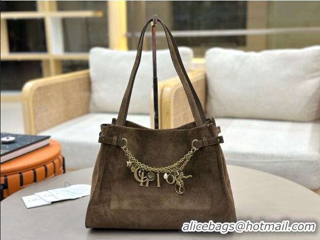 Luxury Cheap Chloe Suede Large Hobo Bag with Charm 8328 Brown 2026