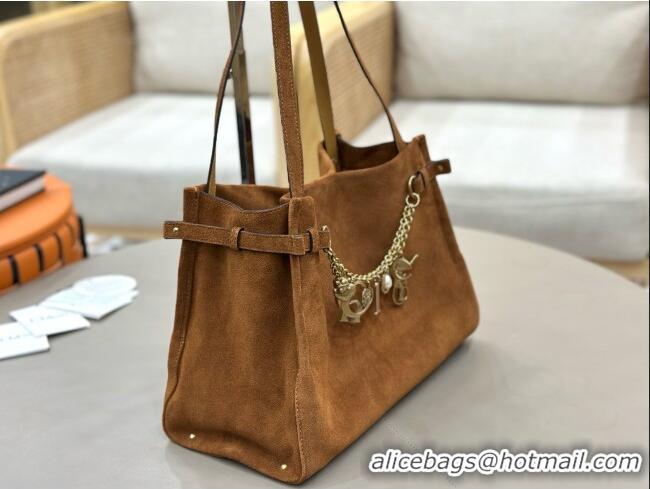 Best Quality Chloe Suede Large Hobo Bag with Charm 8328 Brown 2026