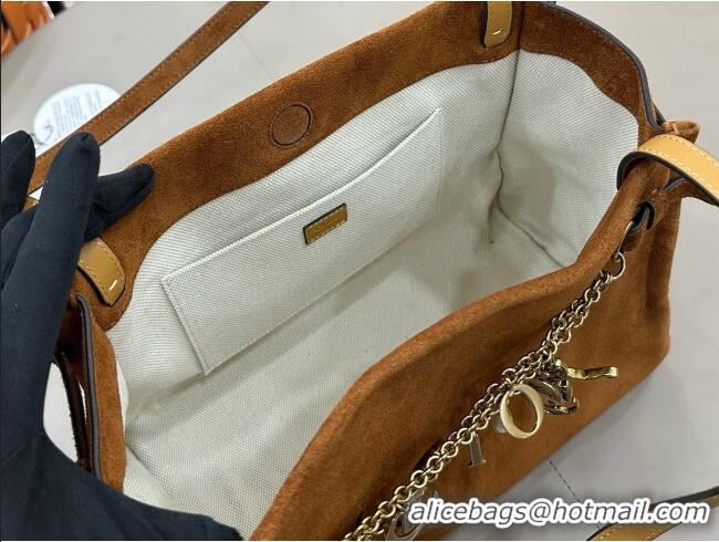 Best Quality Chloe Suede Large Hobo Bag with Charm 8328 Brown 2026