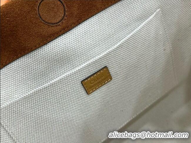 Best Quality Chloe Suede Large Hobo Bag with Charm 8328 Brown 2026