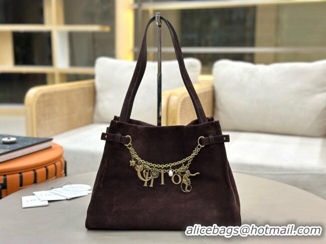 Top Quality Chloe Suede Large Hobo Bag with Charm 8328 Dark Brown 2026